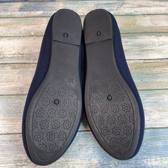 C&C California Ballet Flats Shoes Size 10M Blue Fly Knit Slip On Round Toe - Picture 6 of 10